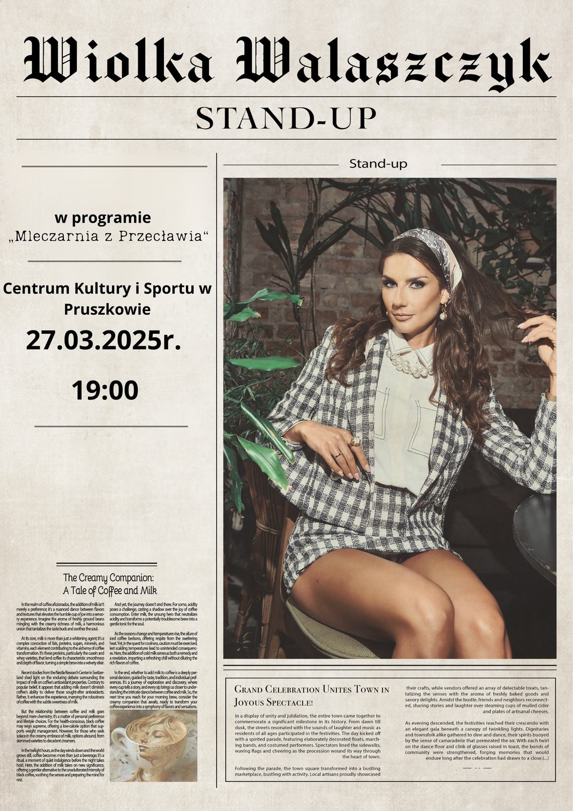 STAND UP - Wiolka Walaszczyk w programie „Mleczarnia z Przecławia” STAND UP - Wiolka Walaszczyk w programie „Mleczarnia z Przecławia”