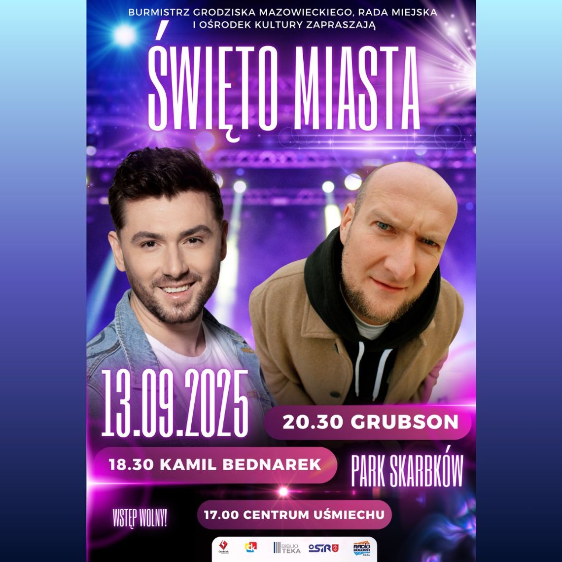 Święto Miasta – koncerty Kamil Bednarek & Grubson
