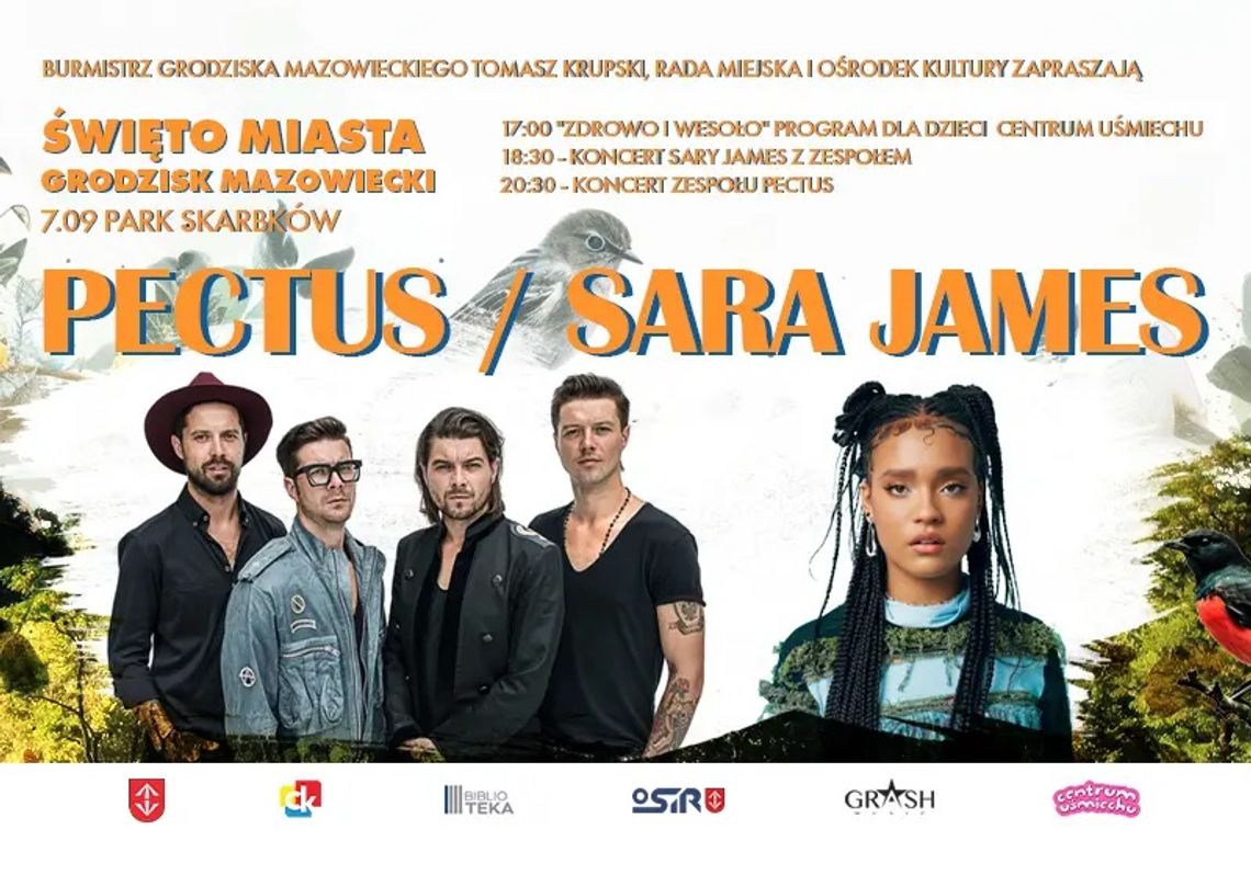 Święto Miasta – koncerty Sara James & Pectus Święto Miasta – koncerty Sara James & Pectus