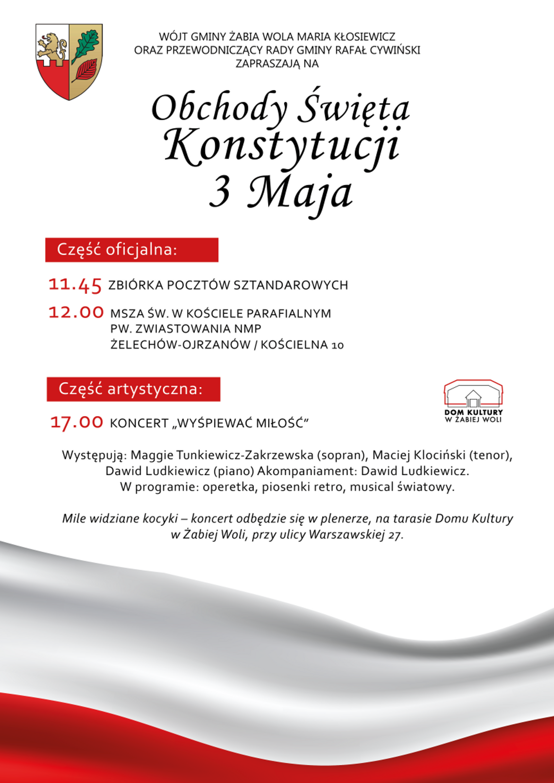 Święto Narodowe Trzeciego Maja w Gminie Żabia Wola Święto Narodowe Trzeciego Maja w Gminie Żabia Wola