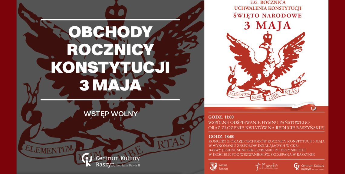 Uroczyste obchody z okazji 235 rocznicy uchwalenia Konstytucji 3 Maja na Reducie Raszyńskiej