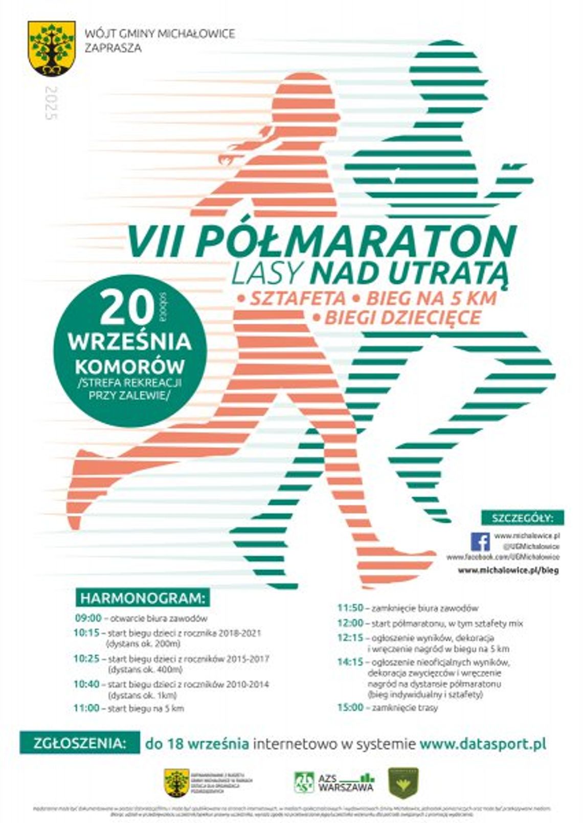VII PÓŁMARATON "LASY NAD UTRATĄ" I BIEGI: NA 5 KM, DLA DZIECI i SZTAFET
