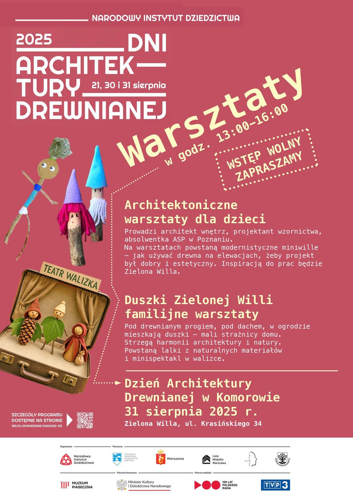 Warsztaty familijne – Dzień Architektury Drewnianej w Komorowie Warsztaty familijne – Dzień Architektury Drewnianej w Komorowie