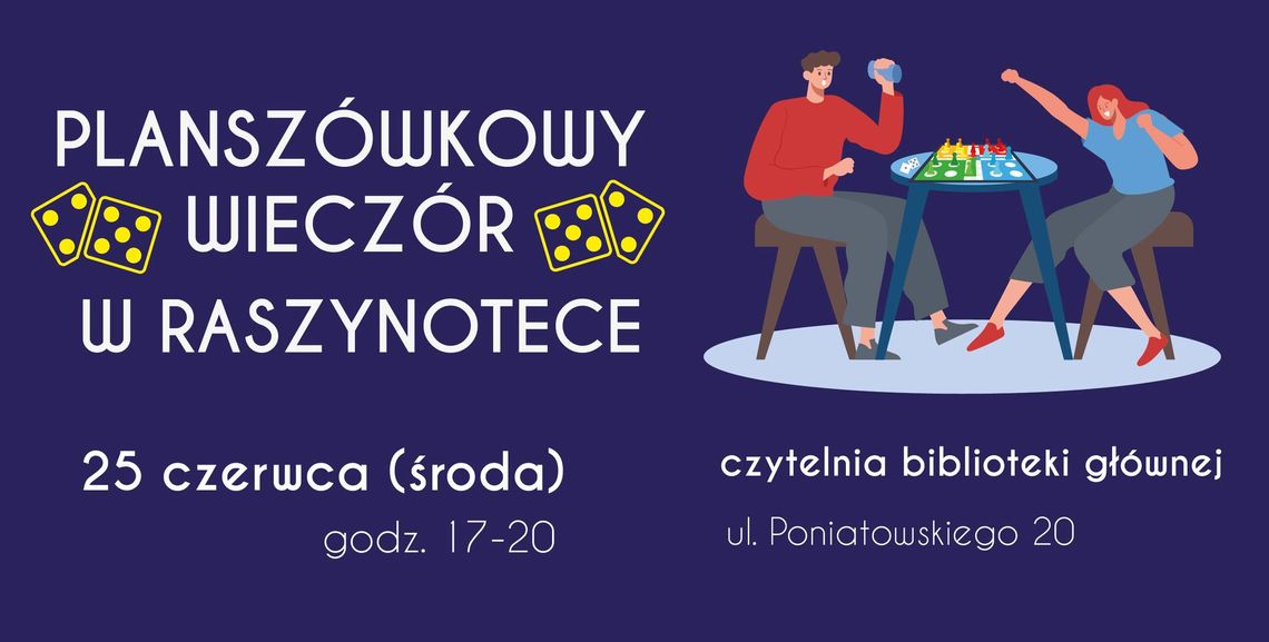 Wieczór z grami planszowymi w Raszynotece