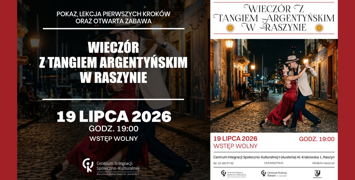 Wieczór z Tangiem Argentyńskim w Raszynie Wieczór z Tangiem Argentyńskim w Raszynie