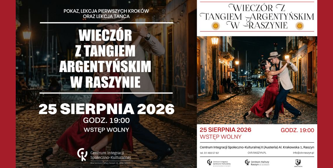 Wieczór z Tangiem Argentyńskim w Raszynie Wieczór z Tangiem Argentyńskim w Raszynie