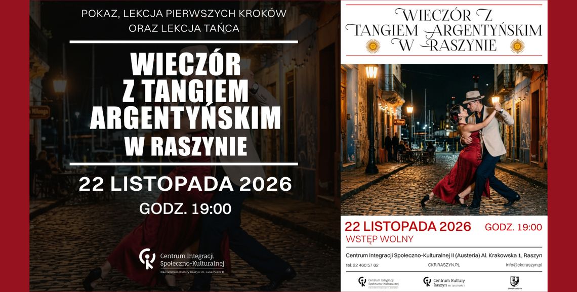 Wieczór z Tangiem Argentyńskim w Raszynie Wieczór z Tangiem Argentyńskim w Raszynie