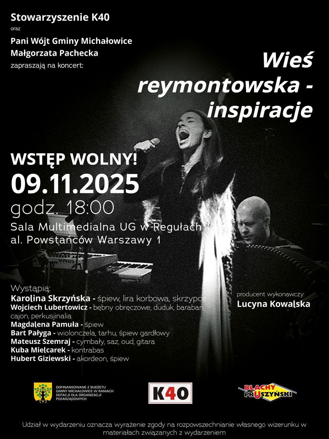 "Wieś reymontowska - inspiracje" - koncert Karoliny Skrzyńskiej z zespołem "Wieś reymontowska - inspiracje" - koncert Karoliny Skrzyńskiej z zespołem
