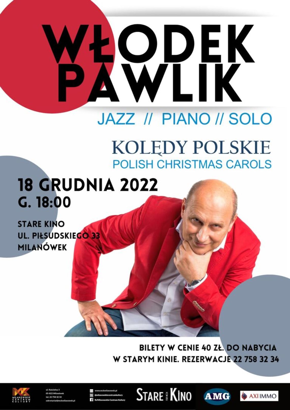 Włodek Pawlik – kolędy polskie w Milanówku Włodek Pawlik – kolędy polskie w Milanówku