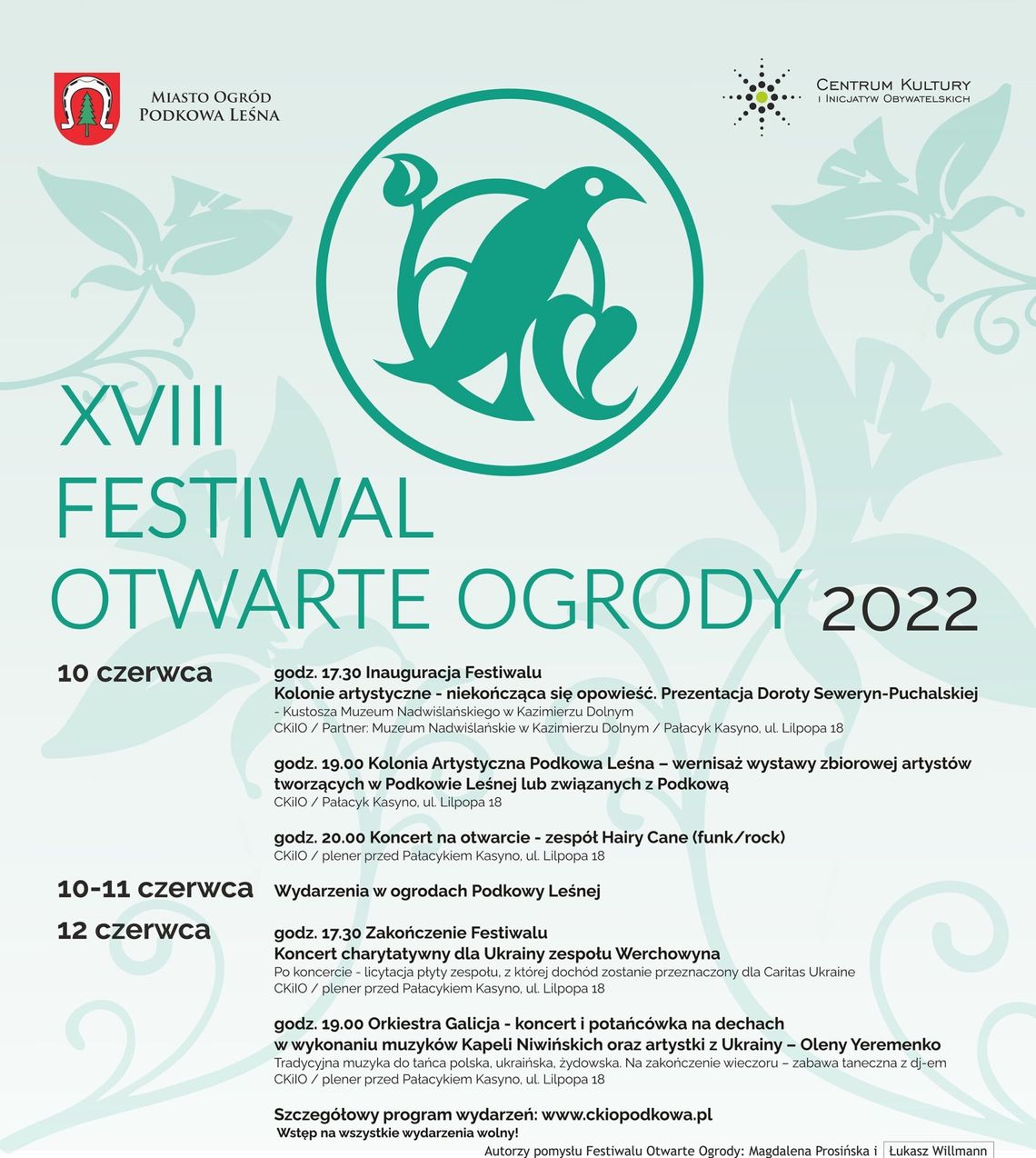XVIII FESTIWAL OTWARTE OGRODY 2022 Podkowa Leśna
