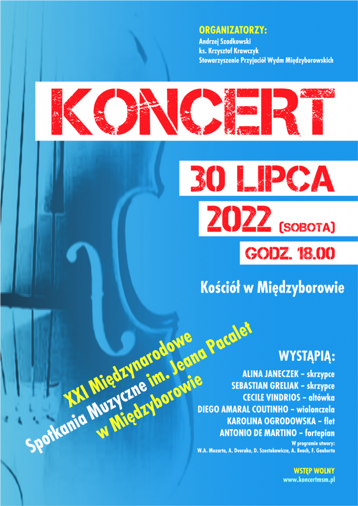 XXI Międzynarodowe Spotkania Muzyczne im. Jean Pacalet XXI Międzynarodowe Spotkania Muzyczne im. Jean Pacalet