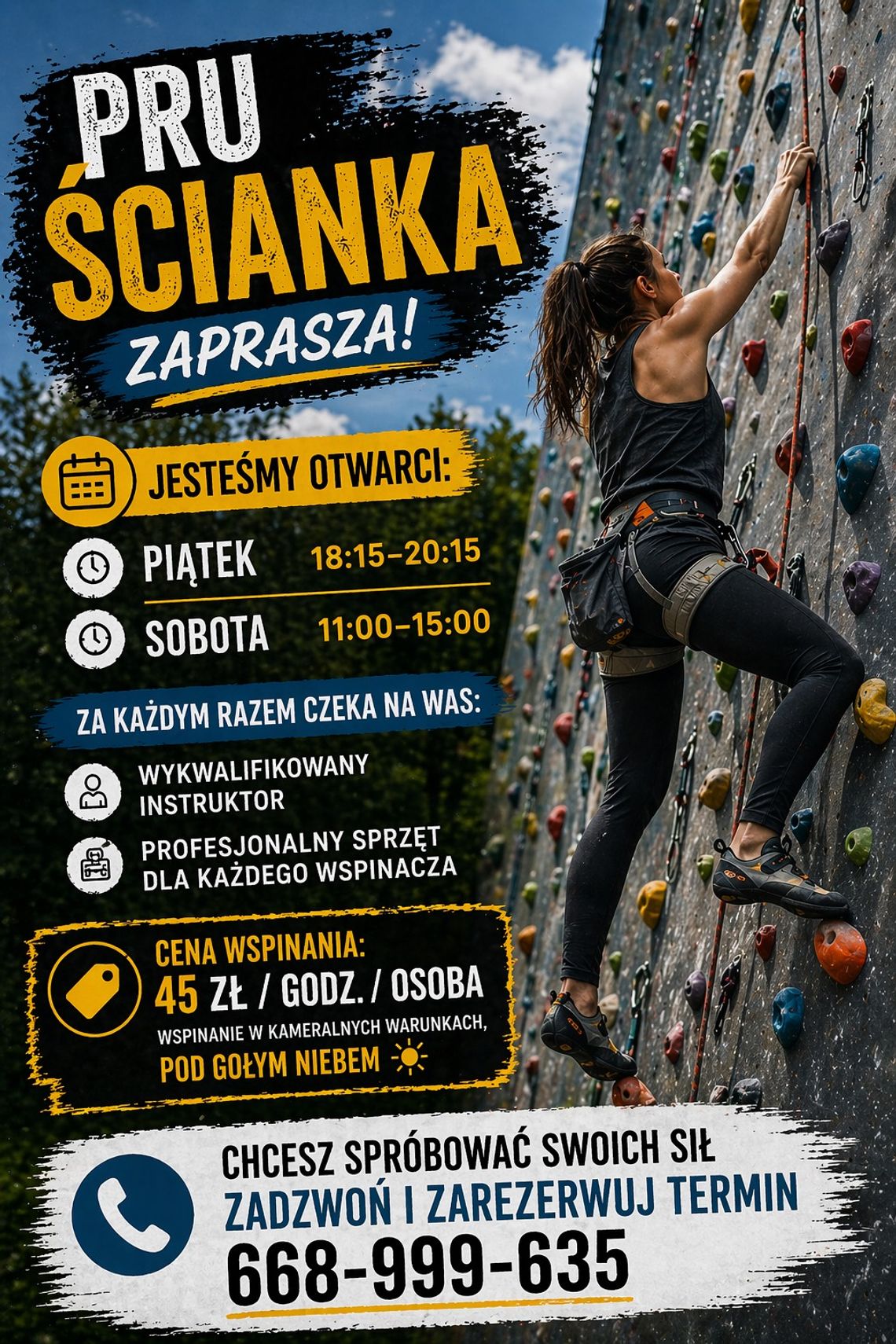 Zapraszamy na Ściankę Wspinaczkową