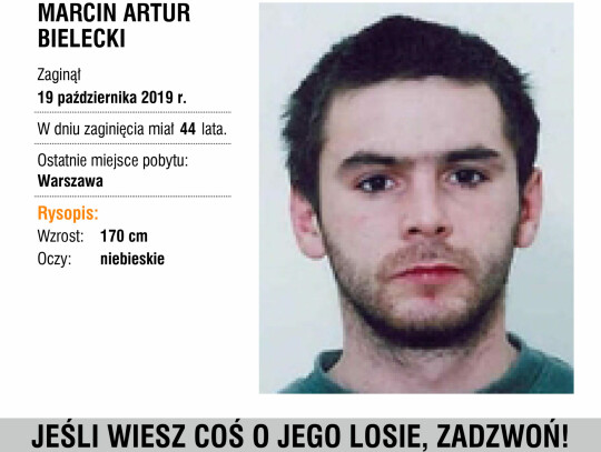 Zaginął Marcin Artur Bielecki