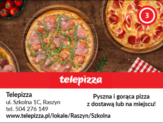 TELEPIZZA – pyszna i gorąca pizza, ul. Szkolna 1C, Raszyn