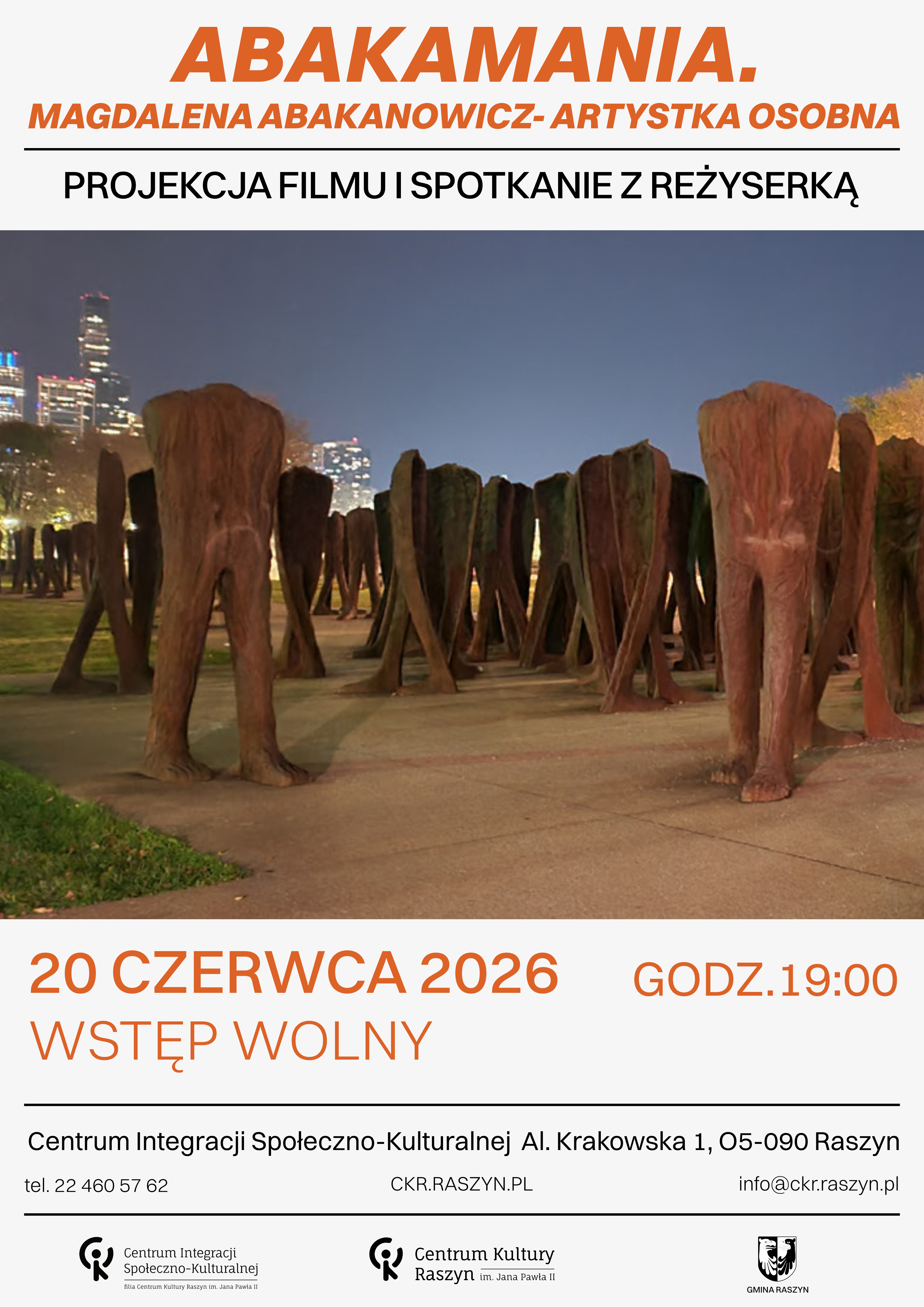 Darmowa projekcja filmowa o Magdalenie Abakanowicz w Raszynie!