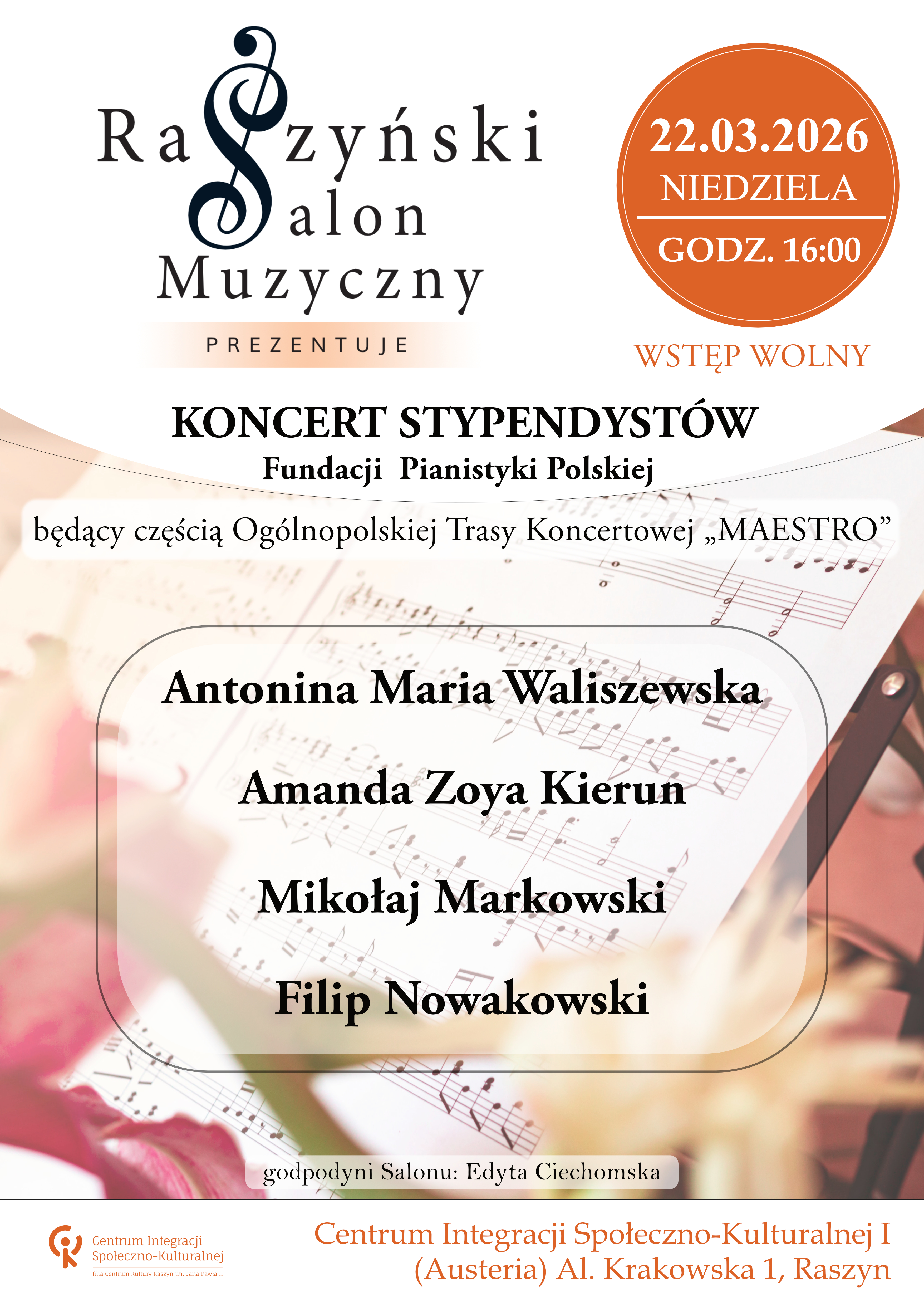 Koncert Stypendystów Fundacji Pianistyki Polskiej