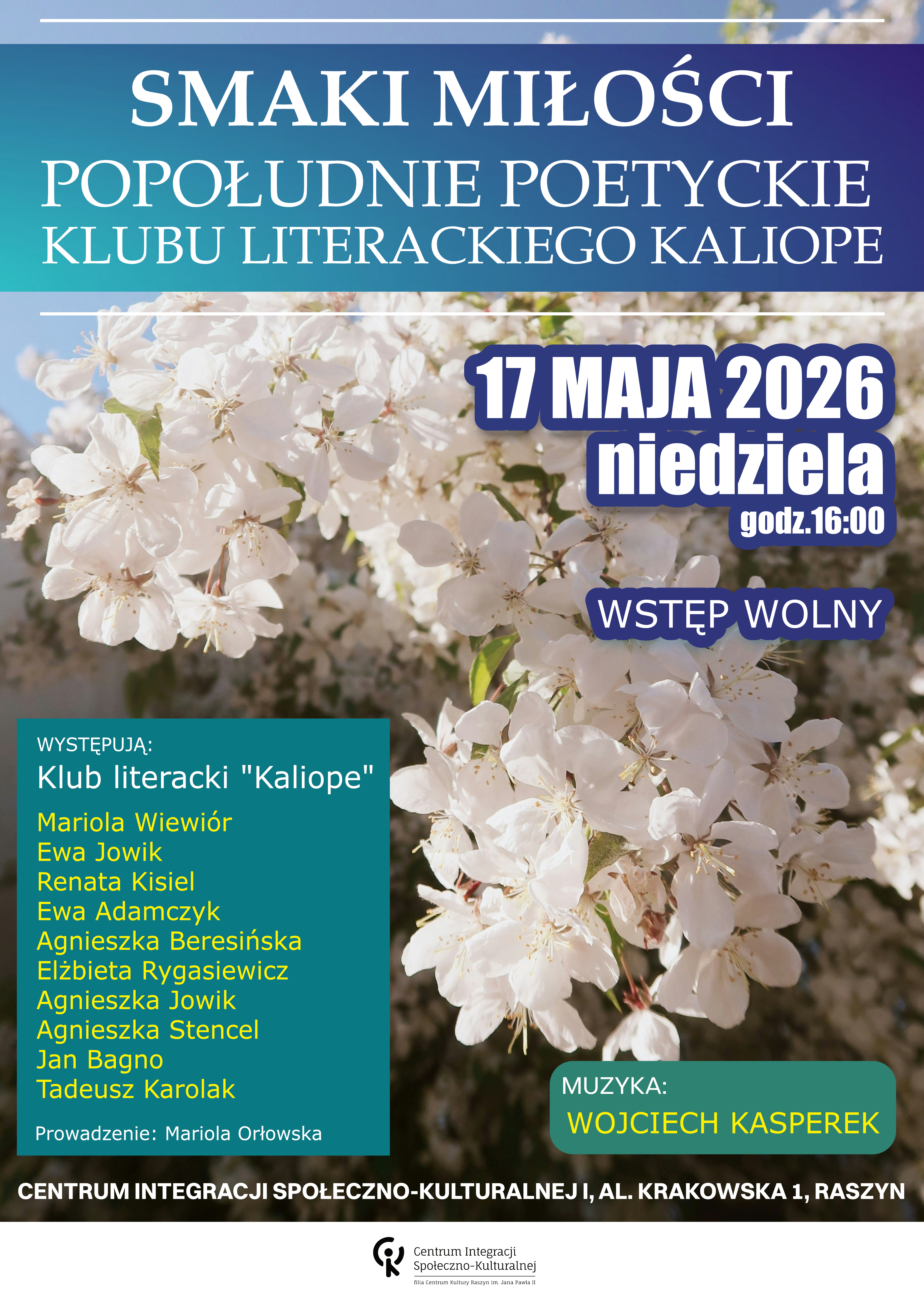 Popołudnie Poetyckie Klubu Literackiego KALIOPE
