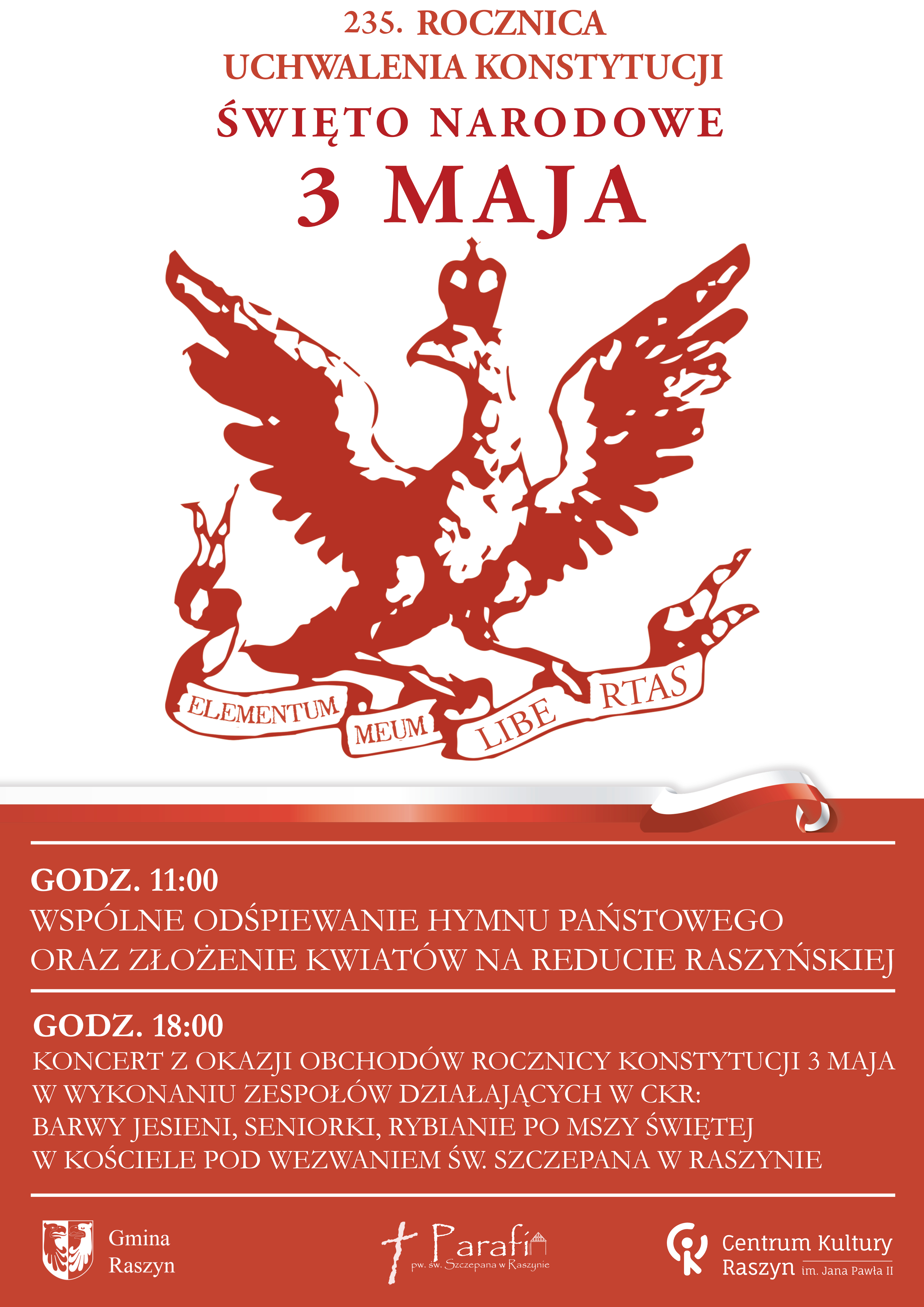 Uroczyste obchody z okazji 235 rocznicy uchwalenia Konstytucji 3 Maja na Reducie Raszyńskiej